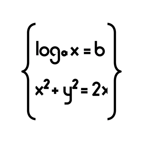 Funciones matemáticas icono negro, concepto de ilustración, vector de símbolo plano, signo de glifo . — Archivo Imágenes Vectoriales
