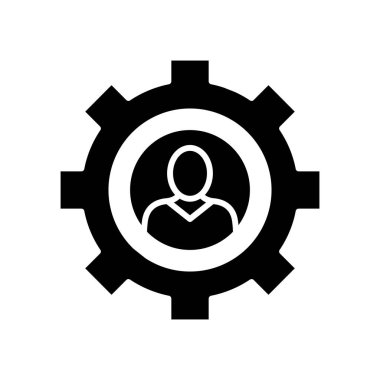 Kişisel ayarlar siyah simge, konsept illüstrasyon, vektör düz sembol, kabartma işareti.