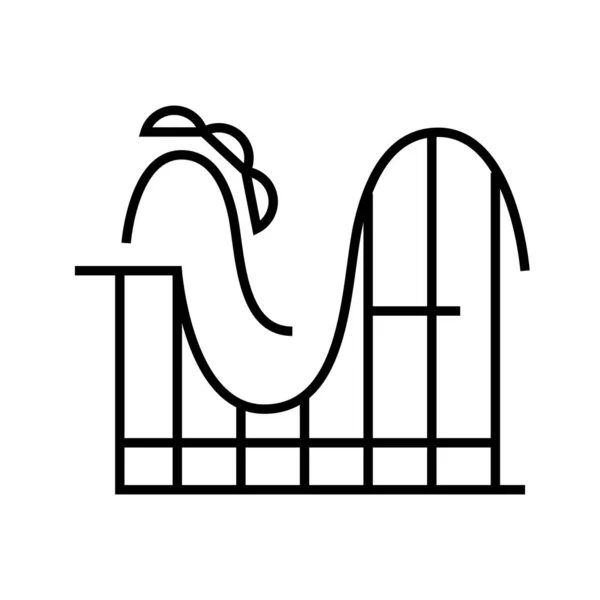 Switchback line icon, concept sign, outline vector illustration, linear symbol. — Stockvector