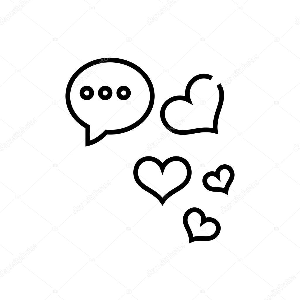 Symphaty emotions line icon, concept illustration, outline symbol, vector sign, linear symbol.