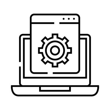 System application line icon, concept sign, outline vector illustration, linear symbol.