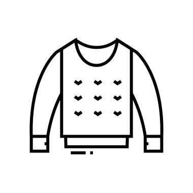 Sweater line icon, concept sign, outline vector illustration, linear symbol.