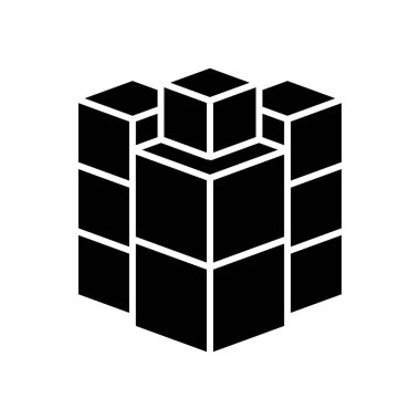 Percel boxes black icon, concept illustration, vector flat symbol, glyph sign.
