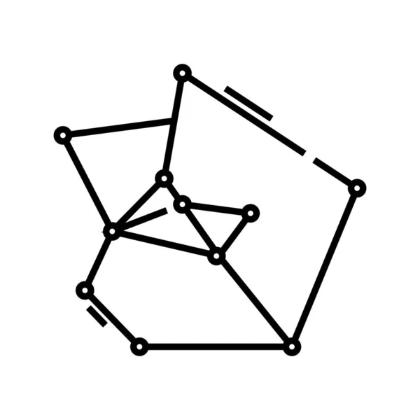 Icono de línea de comunicación del sistema, signo de concepto, ilustración de vectores de contorno, símbolo lineal . — Archivo Imágenes Vectoriales