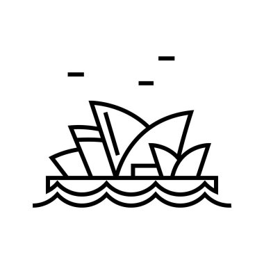 Sydney opers line icon, concept sign, outline vector illustration, linear symbol.