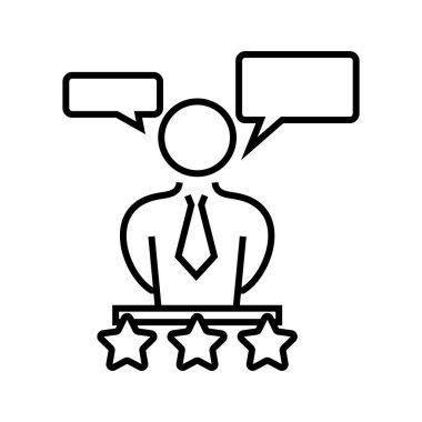 Team leader line icon, concept sign, outline vector illustration, linear symbol.