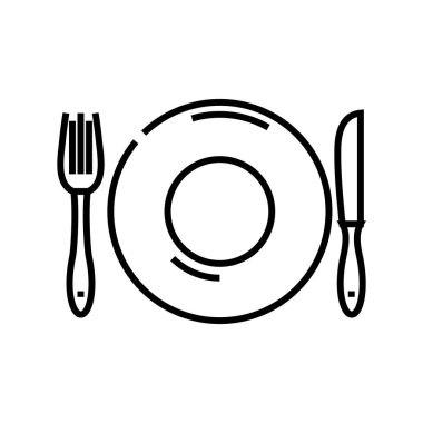 Table ware line icon, concept sign, outline vector illustration, linear symbol.