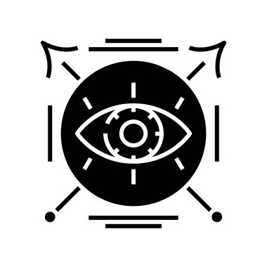 Open data black icon, concept illustration, vector flat symbol, glyph sign.