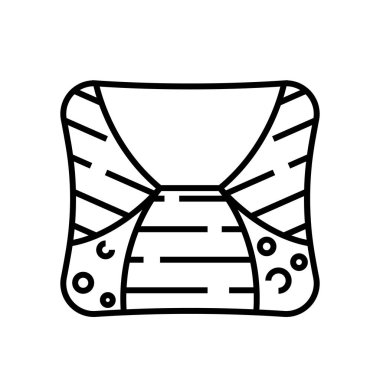 Textile pattern line icon, concept sign, outline vector illustration, linear symbol.