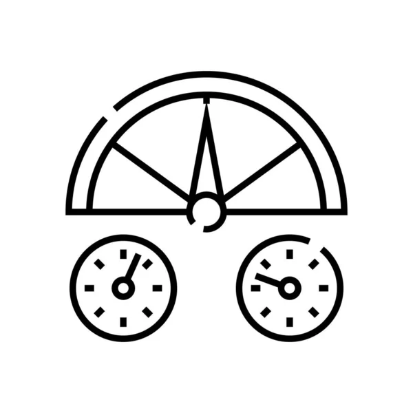 Ícone de linha de ciclismo de tempo, sinal de conceito, ilustração de vetor de contorno, símbolo linear . —  Vetores de Stock