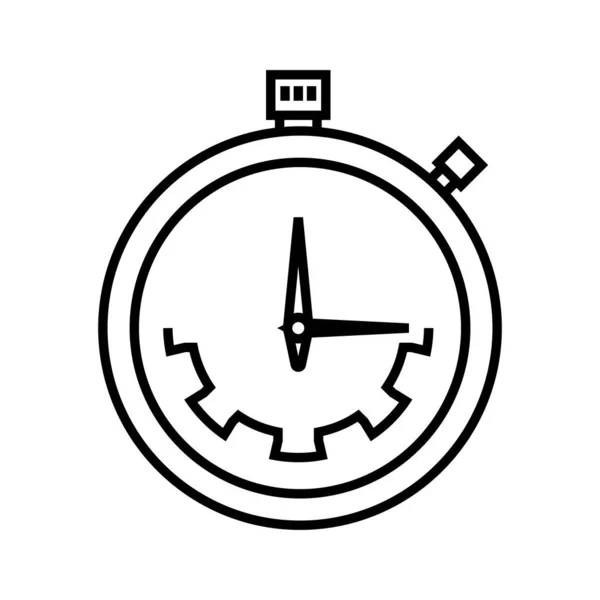 Ikona čáry plánování času, koncept, vektorová ilustrace, lineární symbol. — Stockový vektor