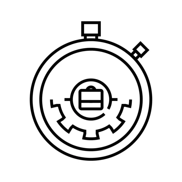 Time management line icon, concept sign, outline vector illustration, linear symbol. — 스톡 벡터