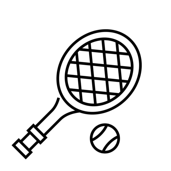 Tennis line icon, concept sign, outline vector illustration, linear symbol. — Stockvektor