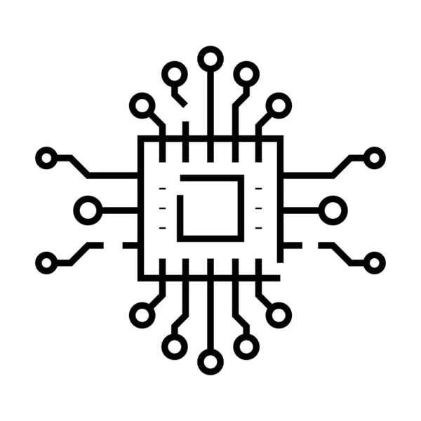 Electronic component line icon, concept sign, outline vector illustration, linear symbol. — Wektor stockowy