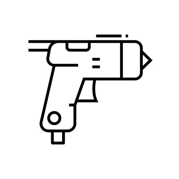 Icône de ligne d'instrument de travail, signe conceptuel, illustration vectorielle de contour, symbole linéaire . — Image vectorielle