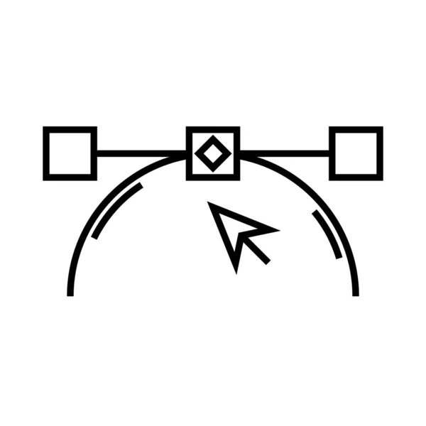 Icono de línea de gráficos vectoriales, signo de concepto, ilustración de vectores de contorno, símbolo lineal . — Archivo Imágenes Vectoriales