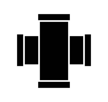 Oil pipes black icon, concept illustration, vector flat symbol, glyph sign.