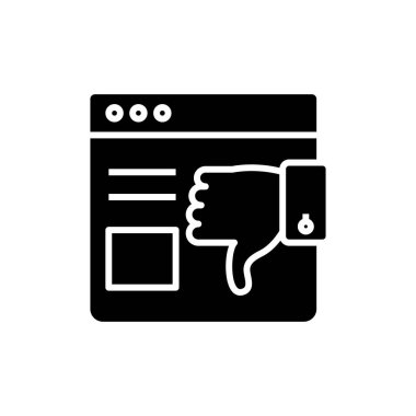 Negatif işaret simgesi, konsept illüstrasyon, vektör düz sembol, kabartma işareti.