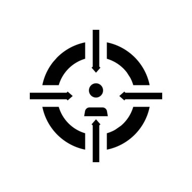 Görevler siyah simge, konsept illüstrasyon, vektör düz sembol, kabartma işareti.