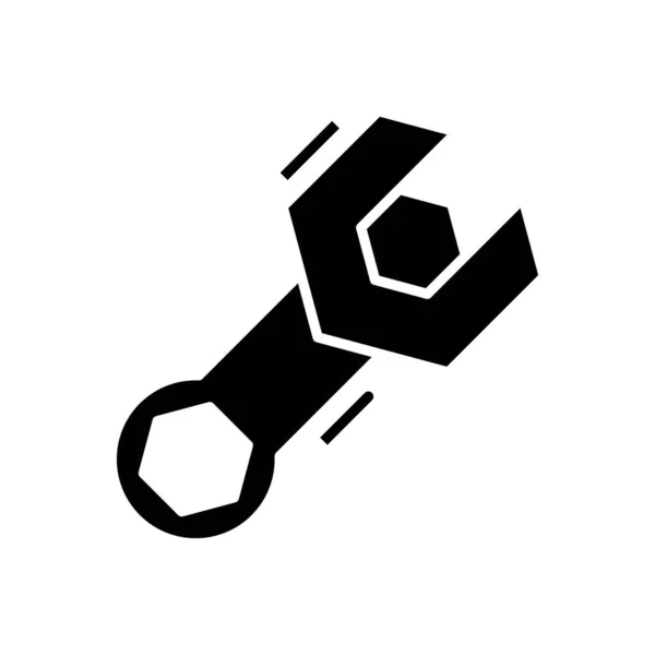 Oficina pensil icono negro, concepto de ilustración, vector de símbolo plano, signo de glifo . — Vector de stock