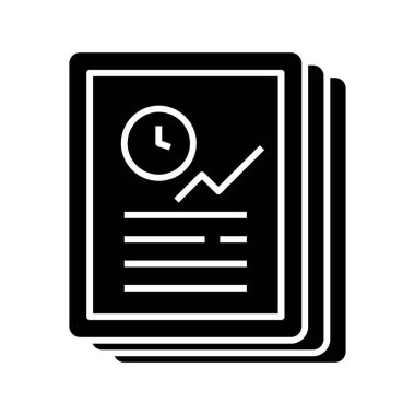 Objektif görev simgesi, konsept illüstrasyon, vektör düz sembol, kabartma işareti.