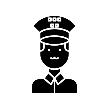 Resmi sürücü simgesi, konsept illüstrasyon, vektör düz sembol, kabartma işareti.