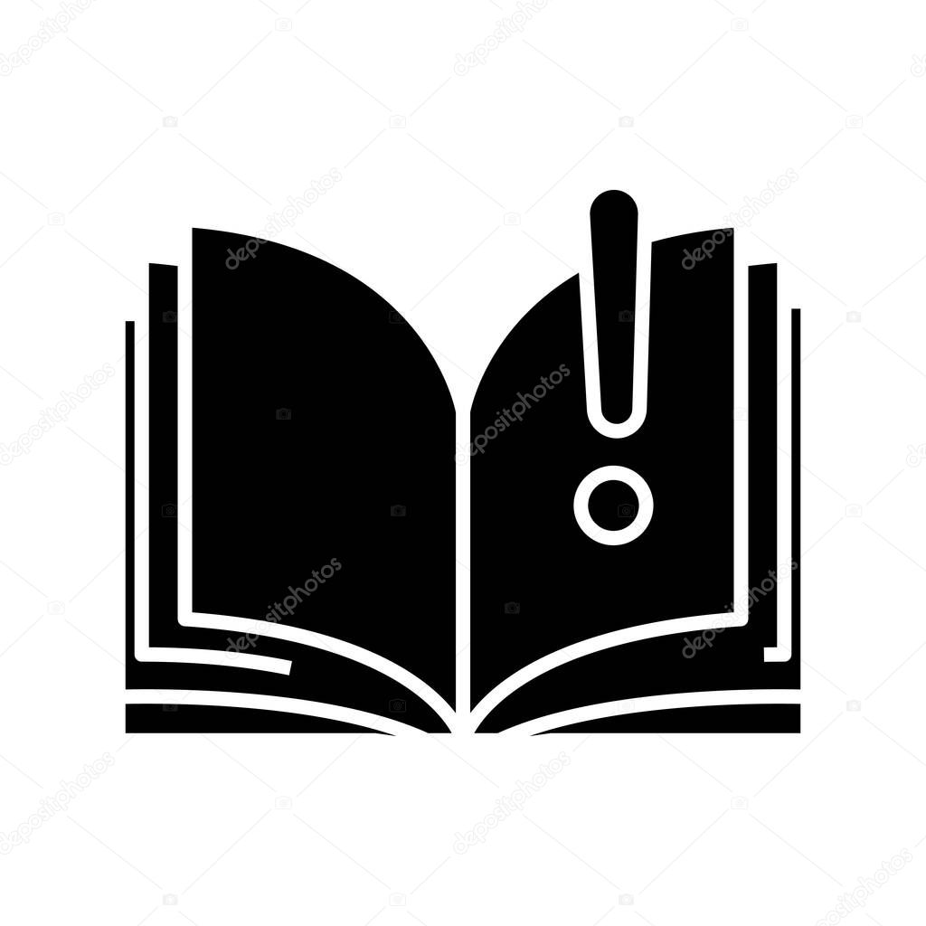 Notemark black icon, concept illustration, glyph symbol, vector flat sign.