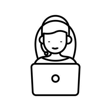 Working men line icon, concept sign, outline vector illustration, linear symbol.