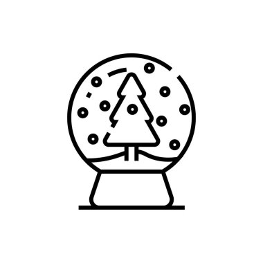 Winter souvenir line icon, concept sign, outline vector illustration, linear symbol.