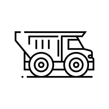 Truck line icon, concept sign, outline vector illustration, linear symbol.