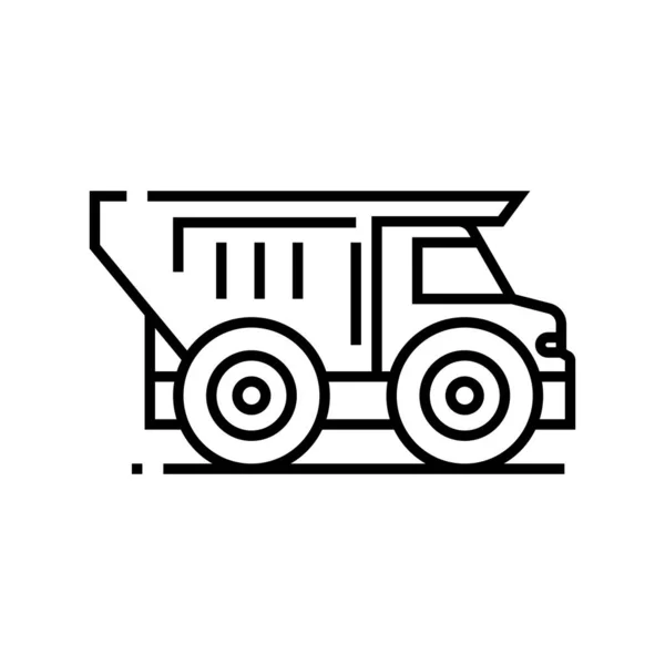 Truck line icon, concept sign, outline vector illustration, linear symbol. — 图库矢量图片