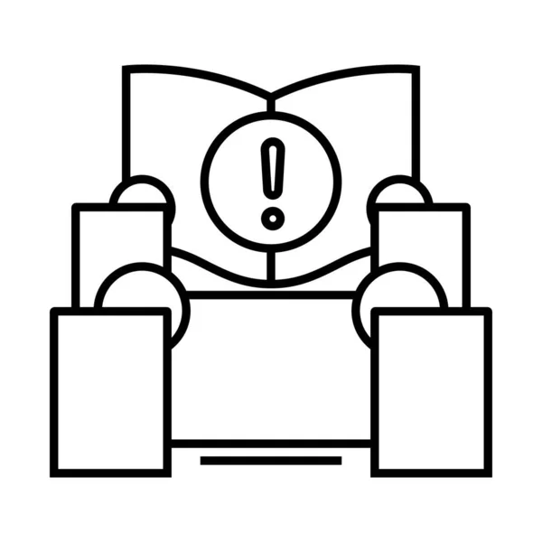 Icono de línea de mensaje urgente, signo de concepto, ilustración de vectores de contorno, símbolo lineal . — Vector de stock