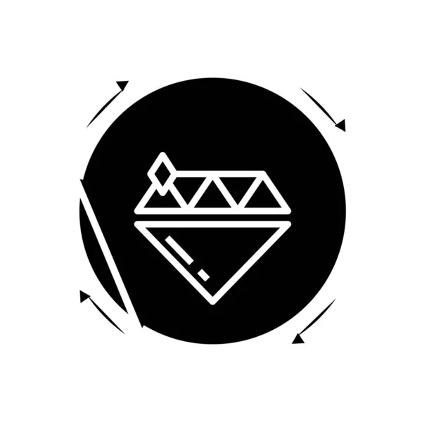 Project support black icon, concept illustration, vector flat symbol, glyph sign. — ストックベクタ