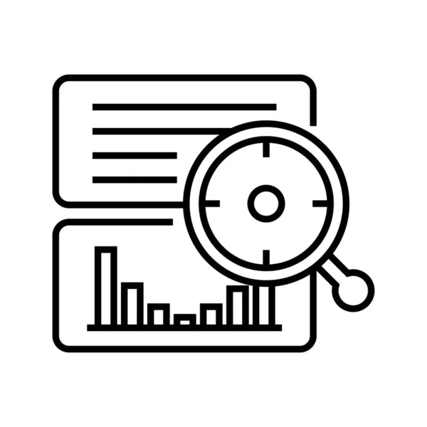 Valuable data line icon, concept sign, outline vector illustration, linear symbol. — Stock vektor