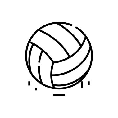 Volleyball line icon, concept sign, outline vector illustration, linear symbol.