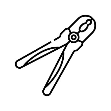Tongs line icon, concept sign, outline vector illustration, linear symbol.