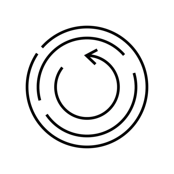 Icono de línea de actualización, signo de concepto, ilustración de vector de contorno, símbolo lineal . — Vector de stock