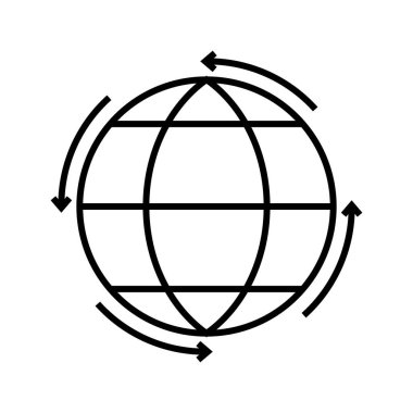 World trade line icon, concept sign, outline vector illustration, linear symbol.