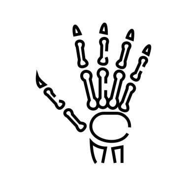 Wrist bone structure line icon, concept sign, outline vector illustration, linear symbol.