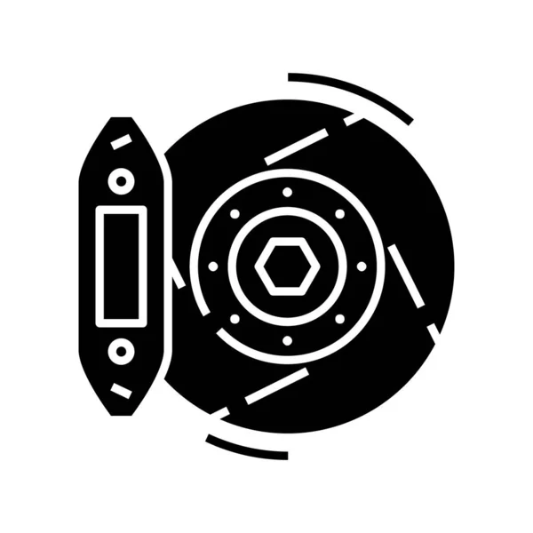 Motor vechicle parts black icon, concept illustration, vector flat symbol, glyph sign. — ストックベクタ