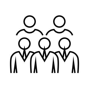 Work group line icon, concept sign, outline vector illustration, linear symbol.