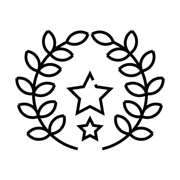 Ikona zwycięzcy, znak koncepcyjny, ilustracja wektora zarysu, symbol liniowy. — Wektor stockowy