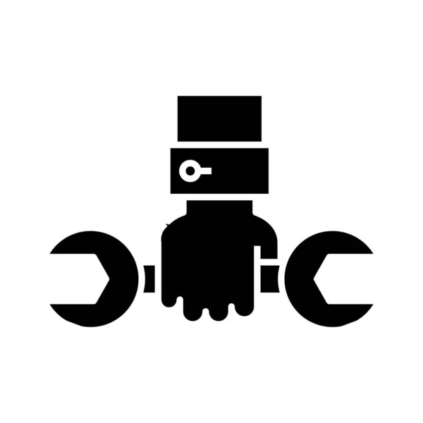 Repair service black icon, concept illustration, vector flat symbol, glyph sign. — ストックベクタ