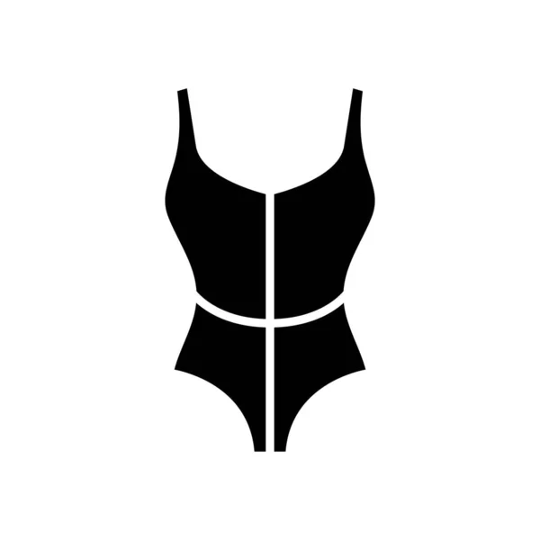 Swimwear black icon, concept illustration, vector flat symbol, glyph sign. — Stok Vektör