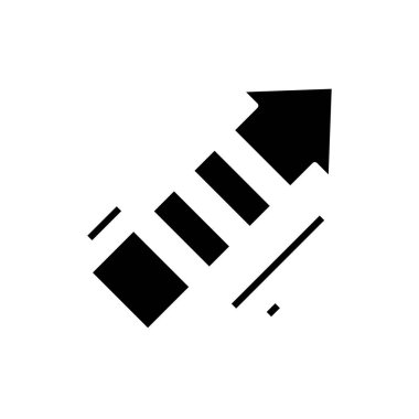 Hızlı büyüme simgesi, konsept illüstrasyon, vektör düz sembol, kabartma işareti.