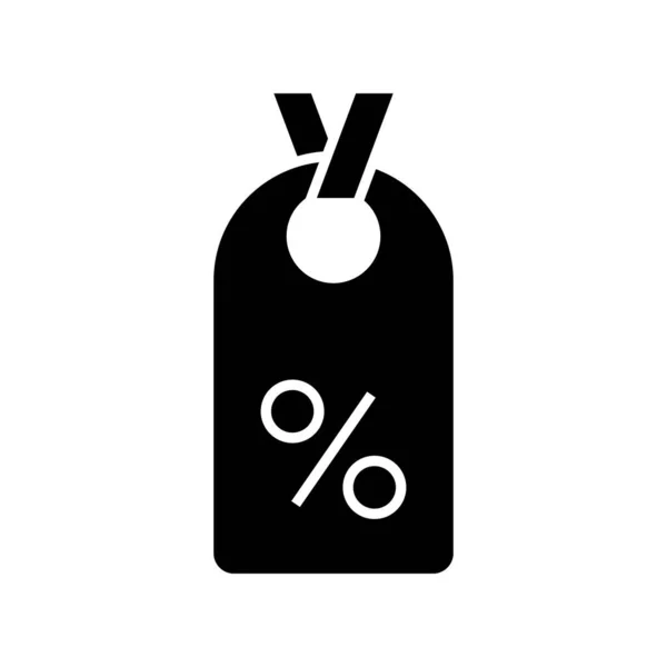 Sale sign black icon, concept illustration, vector flat symbol, glyph sign. — Stok Vektör