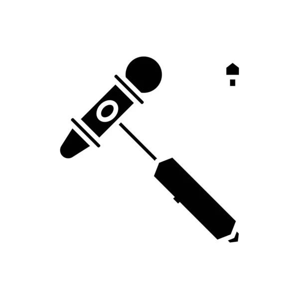 Outil chirurgical icône noire, illustration de concept, symbole plat vectoriel, signe de glyphe . — Image vectorielle