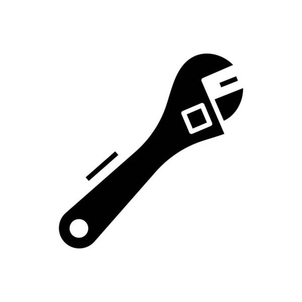 Outil de réparation icône noire, illustration de concept, symbole plat vectoriel, signe de glyphe . — Image vectorielle