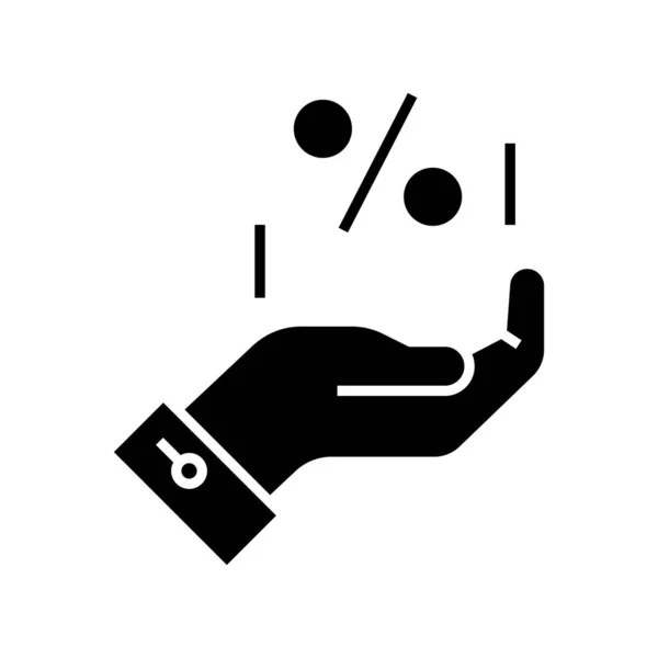 Sales management black icon, concept illustration, vector flat symbol, glyph sign. — ストックベクタ