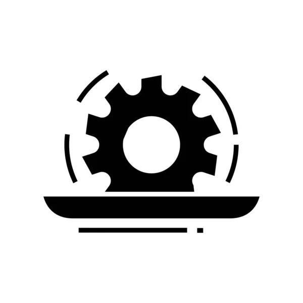 Repair system black icon, concept illustration, vector flat symbol, glyph sign. — 图库矢量图片